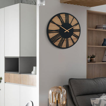 Retro Wood Mute Wall Clock